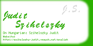 judit szihelszky business card